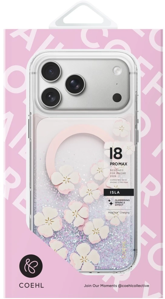 Dėklas UNIQ Coehl Isla, skirtas iPhone 18 Pro Max / 17 Pro Max, su magnetiniu įkrovimu, rožinis