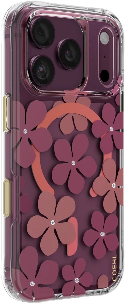 Dėklas UNIQ Coehl Mila, skirtas iPhone 18 Pro / 17 Pro, su magnetiniu įkrovimu, bordo spalvos