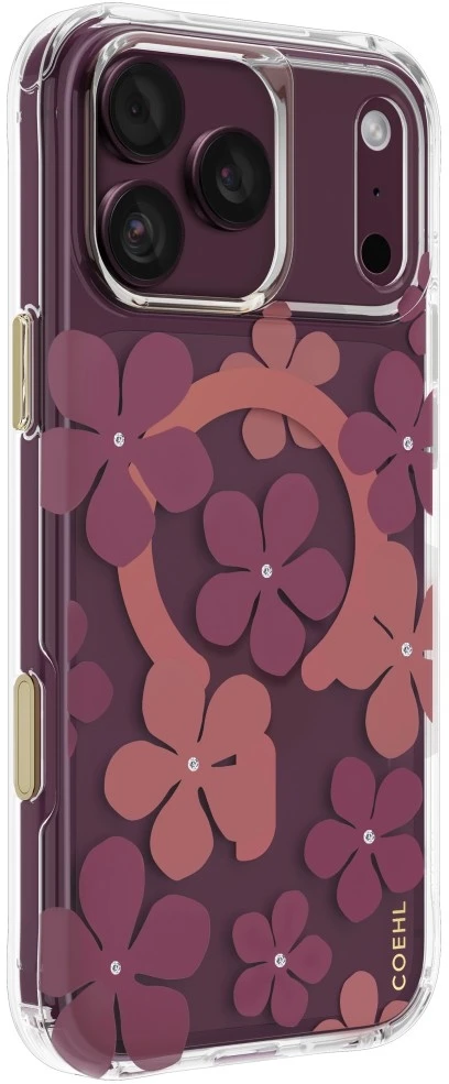 Dėklas UNIQ Coehl Mila, skirtas iPhone 18 Pro Max / 17 Pro Max, magnetinis įkrovimas, bordo spalvos
