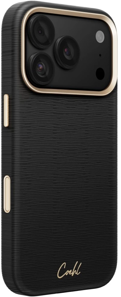 Dėklas UNIQ Coehl Mirelle, skirtas iPhone 18 Pro / 17 Pro, su magnetiniu įkrovimu, juodas