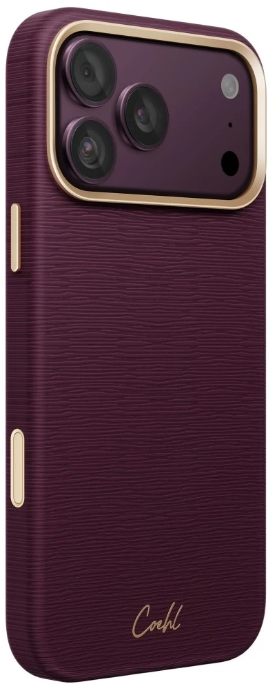 Dėklas UNIQ Coehl Mirelle, skirtas iPhone 18 Pro Max / 17 Pro Max, su magnetiniu įkrovimu, bordo spalvos