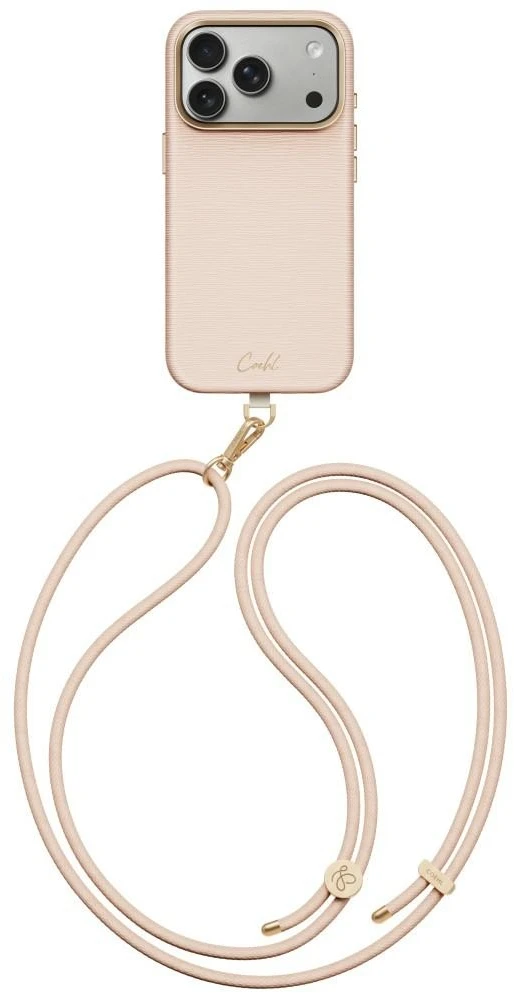 Dėklas UNIQ Coehl Mirelle, skirtas iPhone 18 Pro / 17 Pro, su magnetiniu įkrovimu, rožinis