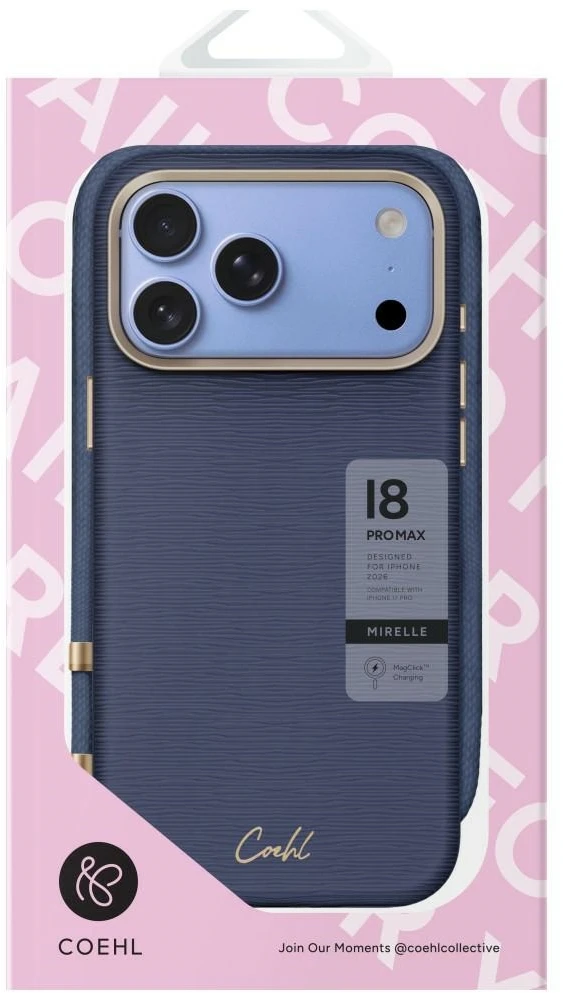 Dėklas UNIQ Coehl Mirelle do iPhone 18 Pro Max / 17 Pro Max Magnetic Charging mėlyna
