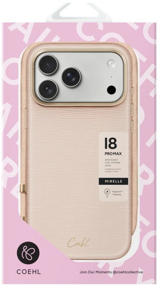 Dėklas UNIQ Coehl Mirelle do iPhone 18 Pro Max / 17 Pro Max Magnetic Charging rožinė