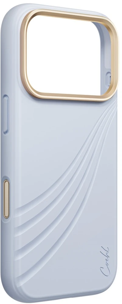 Dėklas UNIQ Coehl Serina, skirtas iPhone 18 Pro / 17 Pro, su magnetiniu įkrovimu, mėlynas