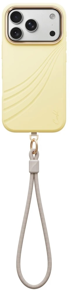 Dėklas UNIQ Coehl Serina, skirtas iPhone 18 Pro / 17 Pro, su magnetiniu įkrovimu, geltonas