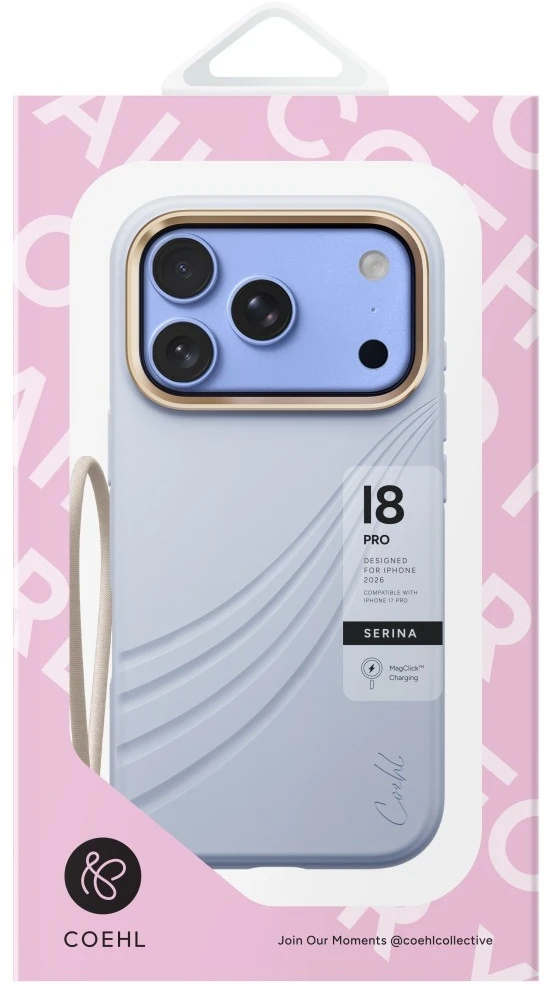 Dėklas UNIQ Coehl Serina, skirtas iPhone 18 Pro / 17 Pro, su magnetiniu įkrovimu, mėlynas