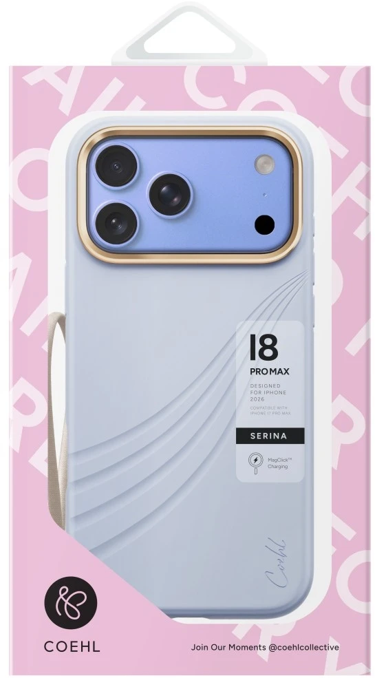 Dėklas UNIQ Coehl Serina, skirtas iPhone 18 Pro Max / 17 Pro Max, su magnetiniu įkrovimu, mėlynas