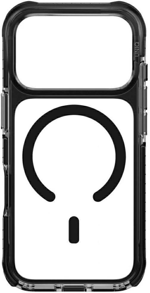 UNIQ Combat dėklas, skirtas iPhone 18 Pro / 17 Pro Magclick Charging, juodos spalvos