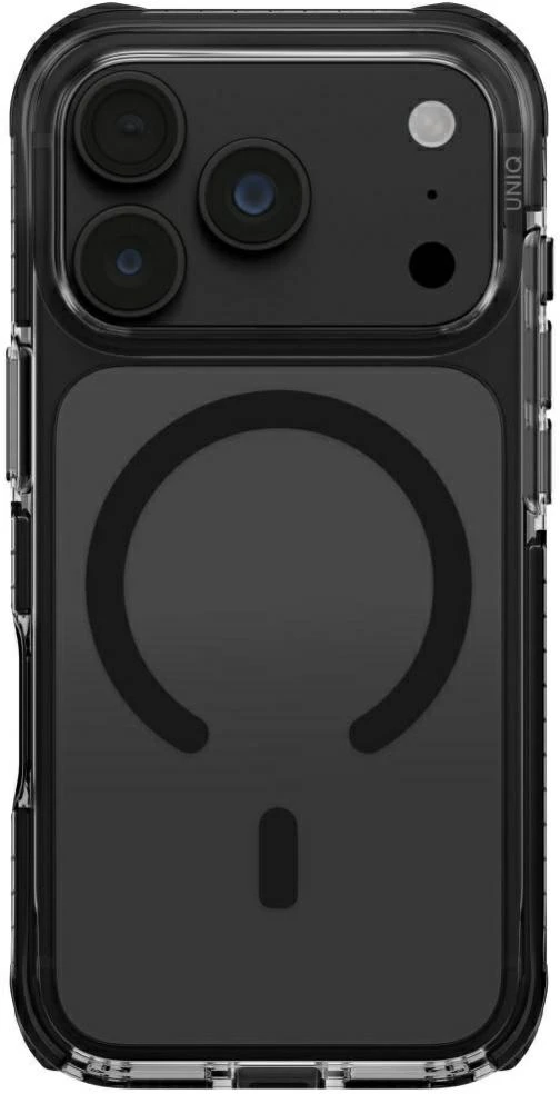 UNIQ Combat dėklas, skirtas iPhone 18 Pro / 17 Pro Magclick Charging, juodos spalvos