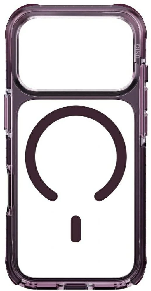 Dėklas UNIQ Combat, skirtas iPhone 18 Pro / 17 Pro, su Magclick Charging funkcija, burgundo spalvos