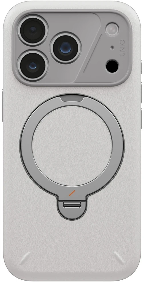 Dėklas UNIQ Elix do iPhone 18 Pro / 17 Pro 360 Rotating Kickstand šviesiai pilkas
