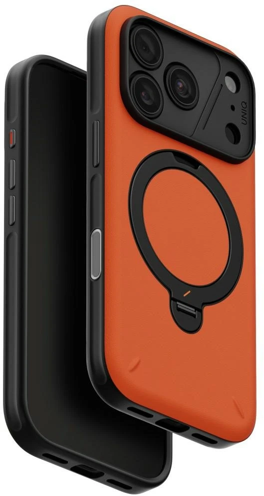 Dėklas UNIQ Elix do iPhone 18 Pro / 17 Pro 360 Rotating Kickstand oranžinė