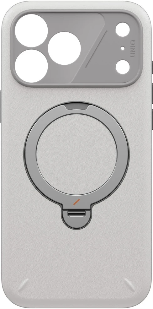 Dėklas UNIQ Elix do iPhone 18 Pro Max / 17 Pro Max 360 Rotating Kickstand šviesiai pilkas