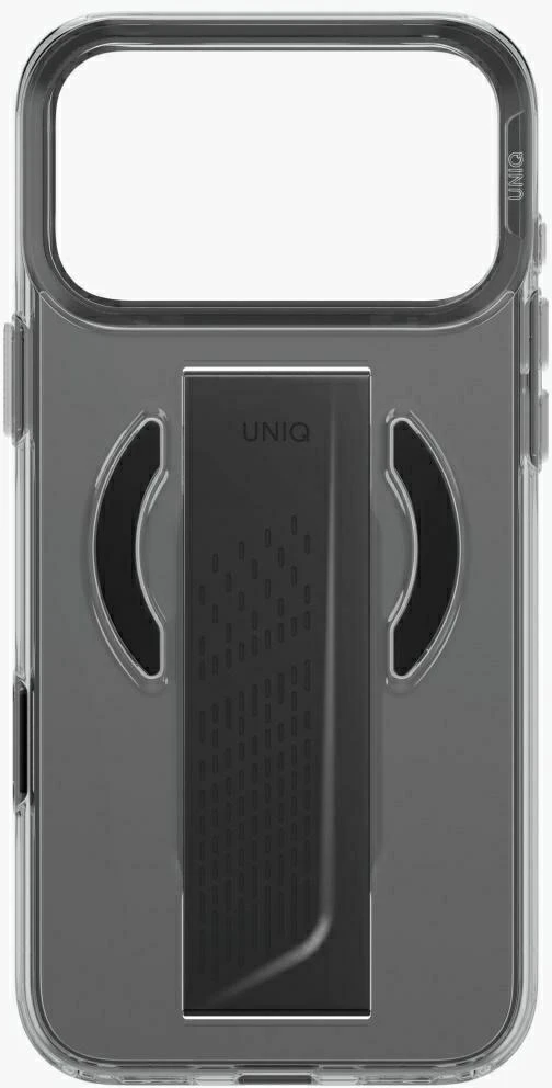 Dėklas UNIQ Heldro Air, skirtas iPhone 18 Pro Max / 17 Pro Max, su Magclick Charging, tamsiai pilkas (tinted smoke)