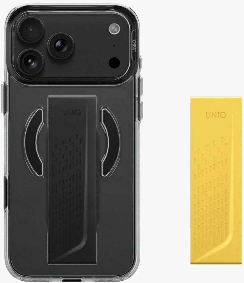 Dėklas UNIQ Heldro Air, skirtas iPhone 18 Pro Max / 17 Pro Max, su Magclick Charging, tamsiai pilkas (tinted smoke)