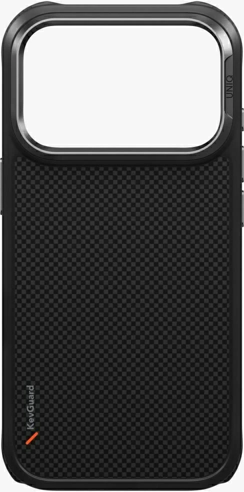 UNIQ Keva dėklas, skirtas iPhone 18 Pro / 17 Pro, Magclick Charging, juodos spalvos