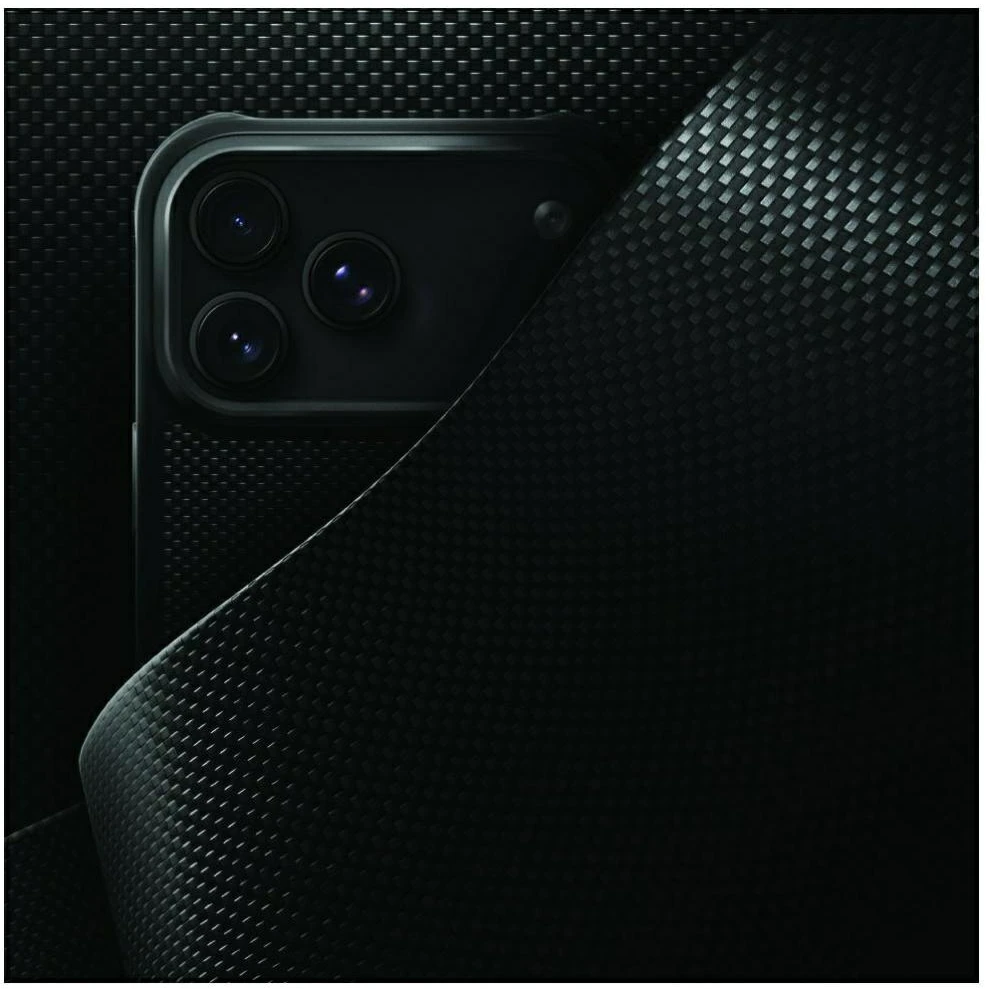 UNIQ Keva dėklas, skirtas iPhone 18 Pro / 17 Pro, Magclick Charging, juodos spalvos