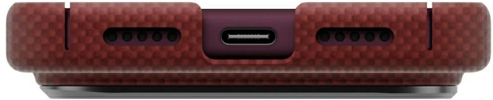Dėklas UNIQ Keva EDGE skirtas iPhone 18 Pro / 17 Pro Magclick Charging raudonas