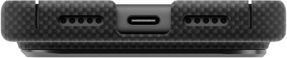 Dėklas UNIQ Keva EDGE, skirtas iPhone 18 Pro / 17 Pro, su Magclick Charging, juodos spalvos