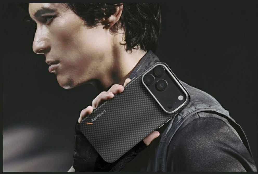 Dėklas UNIQ Keva EDGE, skirtas iPhone 18 Pro / 17 Pro, su Magclick Charging, juodos spalvos