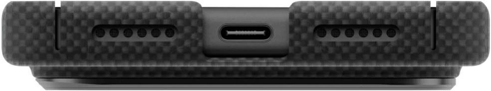 Dėklas UNIQ Keva EDGE, skirtas iPhone 18 Pro Max / 17 Pro Max, Magclick Charging, juodos spalvos
