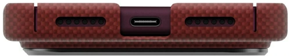 Dėklas UNIQ Keva EDGE, skirtas iPhone 18 Pro Max / 17 Pro Max, Magclick Charging, raudonas