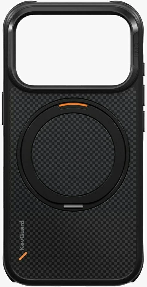 Dėklas UNIQ Keva Mov, skirtas iPhone 18 Pro / iPhone 17 Pro, Magclick Charging, juodos spalvos