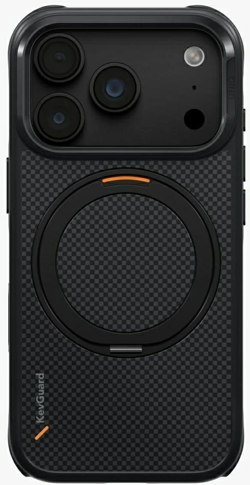 Dėklas UNIQ Keva Mov, skirtas iPhone 18 Pro / iPhone 17 Pro, Magclick Charging, juodos spalvos
