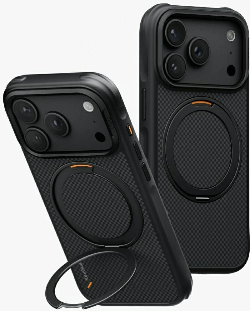 Dėklas UNIQ Keva Mov, skirtas iPhone 18 Pro / iPhone 17 Pro, Magclick Charging, juodos spalvos