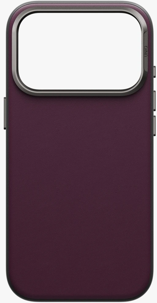 Dėklas UNIQ Lyden DS, skirtas iPhone 18 Pro / 17 Pro, su Magclick įkrovimo funkcija, bordo spalvos