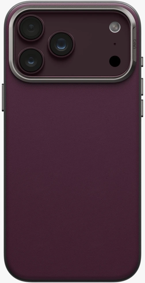 Dėklas UNIQ Lyden DS, skirtas iPhone 18 Pro Max / 17 Pro Max, Magclick įkrovimas, bordo spalvos