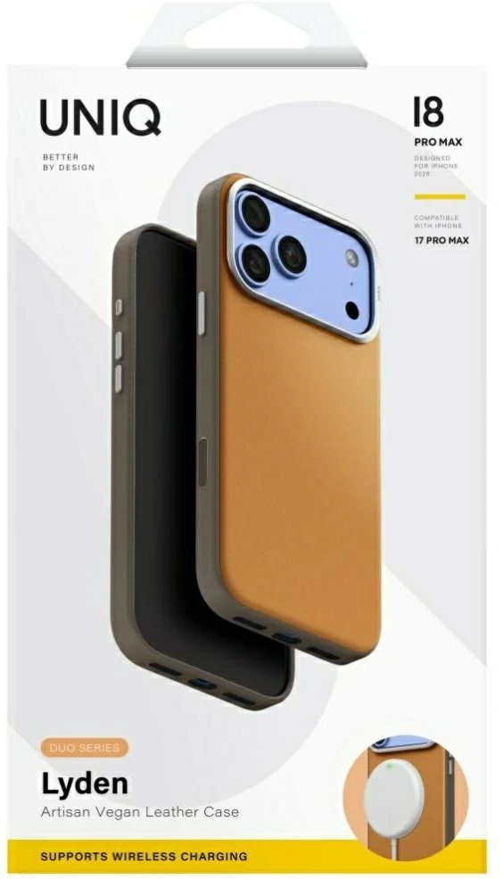 Dėklas UNIQ Lyden DS, skirtas iPhone 18 Pro Max / 17 Pro Max, Magclick įkrovimas, smėlio spalvos