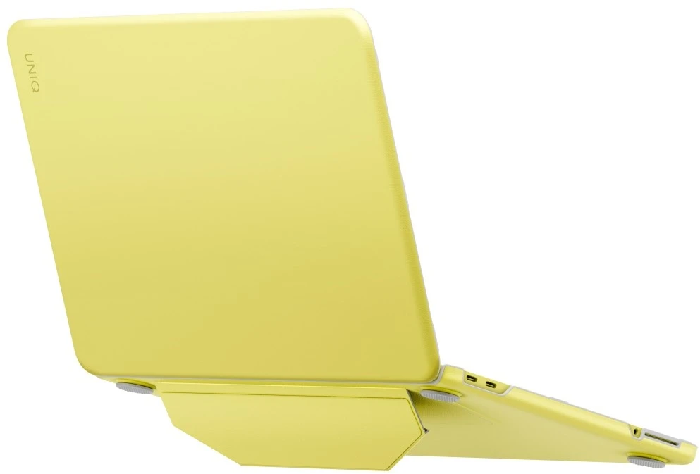 Dėklas UNIQ Lyden Versa skirtas MacBook Neo geltonos spalvos