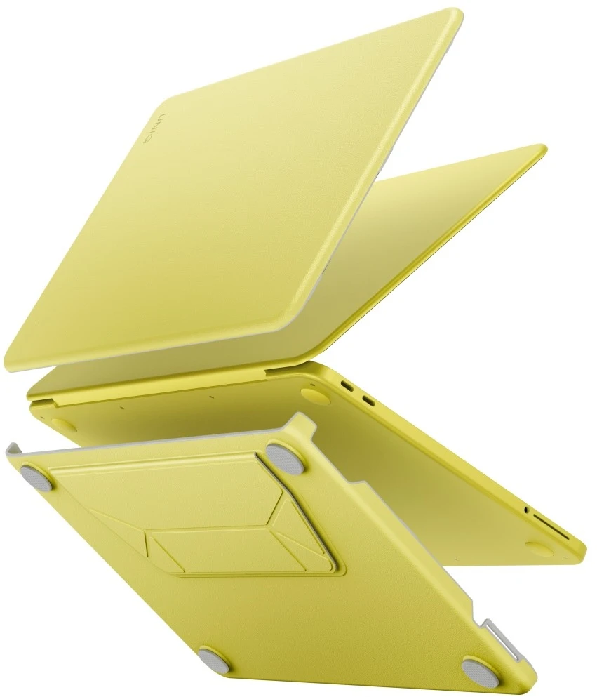 Dėklas UNIQ Lyden Versa skirtas MacBook Neo geltonos spalvos