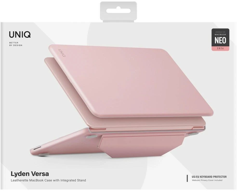 Dėklas UNIQ Lyden Versa skirtas MacBook Neo rožinės spalvos