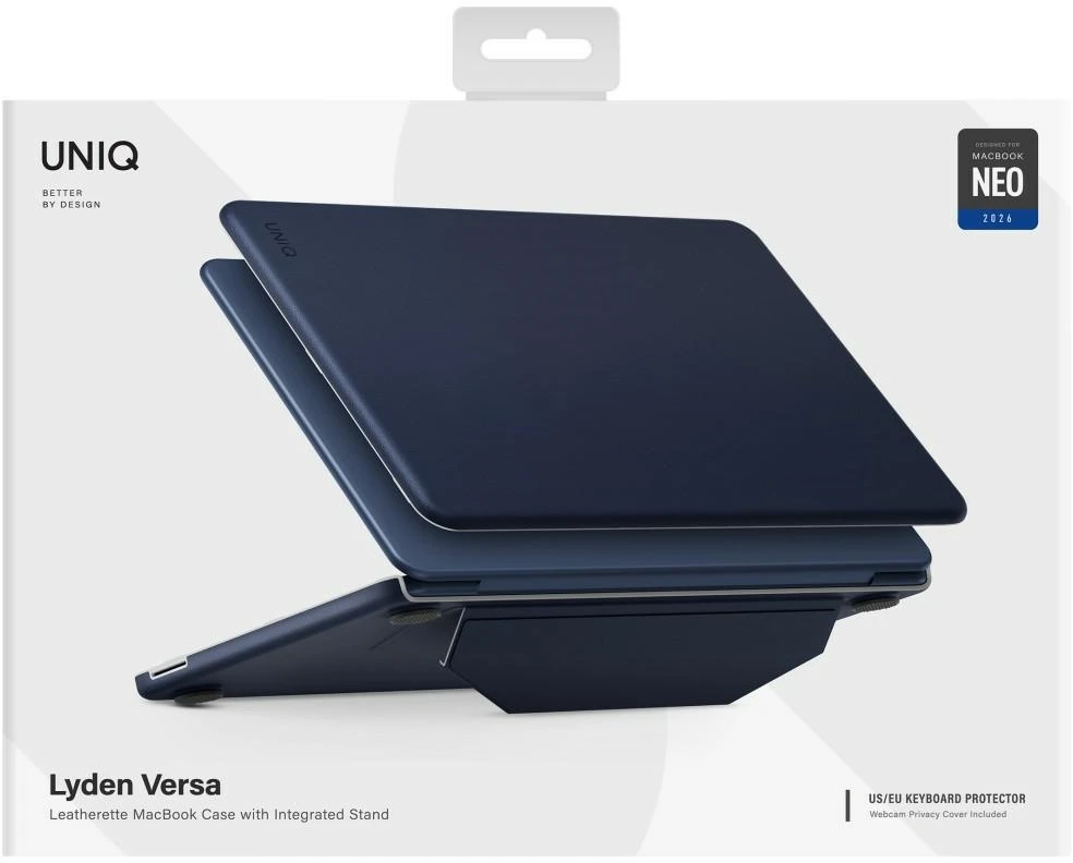 Dėklas UNIQ Lyden Versa skirtas MacBook Neo mėlynos spalvos