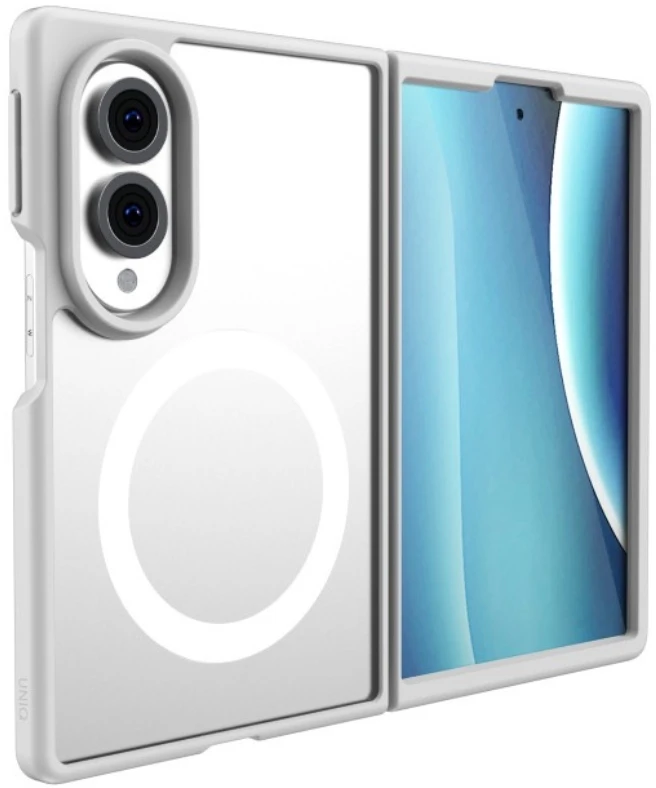 Dėklas UNIQ Veren AF skirtas Samsung Galaxy Z Fold8 Magclick Charging baltos spalvos