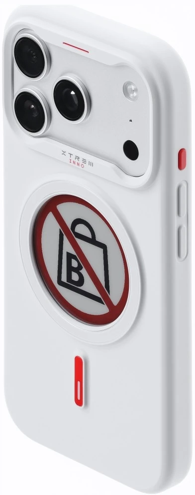 Dėklas XTREM Instant Custom E-INK skirtas iPhone 17 Pro baltas