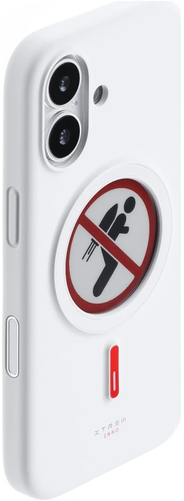Dėklas XTREM Instant Custom E-INK, skirtas iPhone 17, baltas