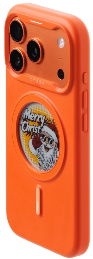 Dėklas XTREM Instant Custom E-INK skirtas iPhone 17 Pro oranžinis