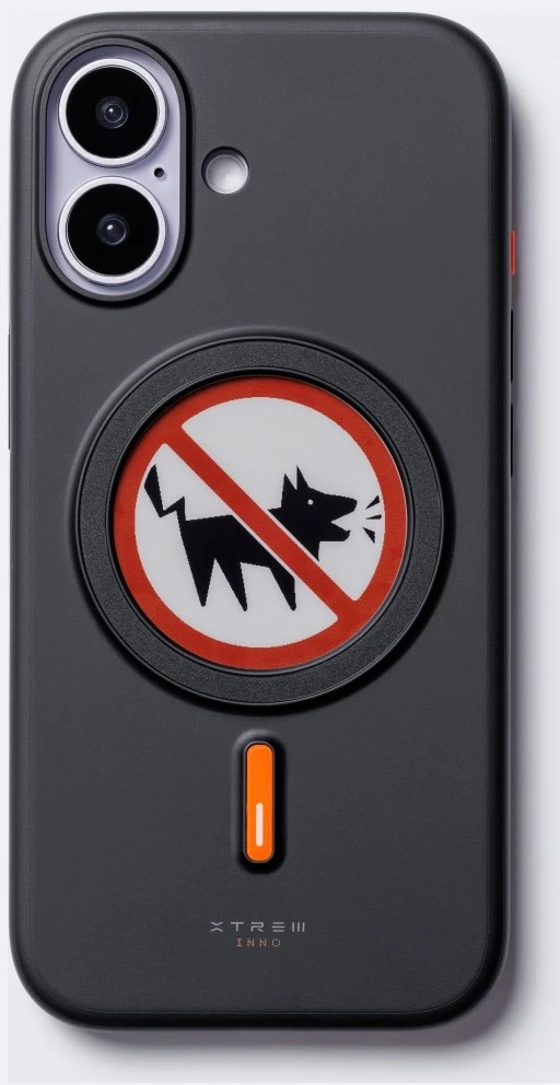Dėklas XTREM Instant Custom E-INK, skirtas iPhone 17, juodas
