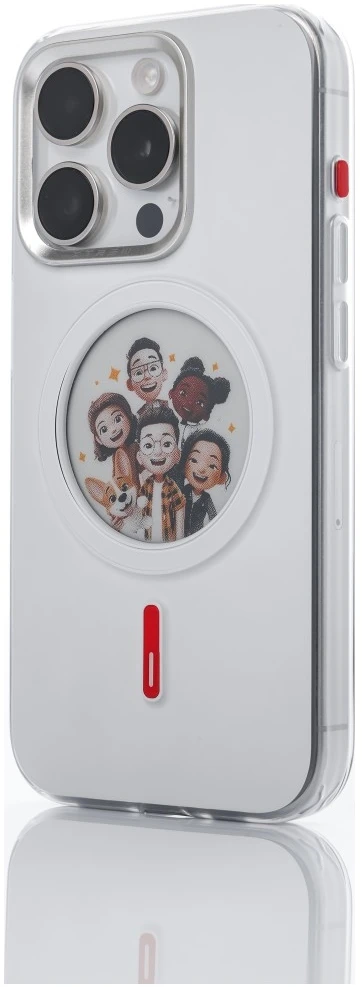 Dėklas XTREM Instant Custom E-INK, skirtas iPhone 15 Pro Max, baltas