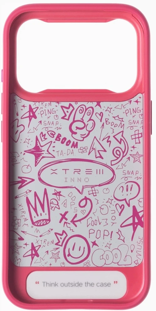 Dėklas XTREM Instant Custom E-INK, skirtas iPhone 18 Pro Max/ 17 Pro Max, rožinis