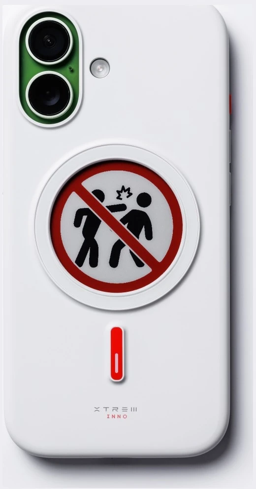 Dėklas XTREM Instant Custom E-INK, skirtas iPhone 17, baltas
