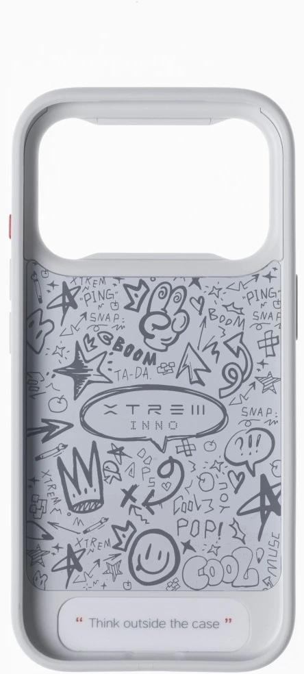 Dėklas XTREM Instant Custom E-INK skirtas iPhone 18 Pro/ 17 Pro baltas