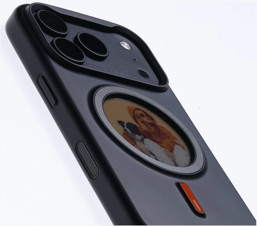 Dėklas XTREM Instant Custom E-INK, skirtas iPhone 18 Pro/17 Pro, juodas