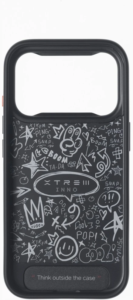 Dėklas XTREM Instant Custom E-INK, skirtas iPhone 18 Pro/17 Pro, juodas