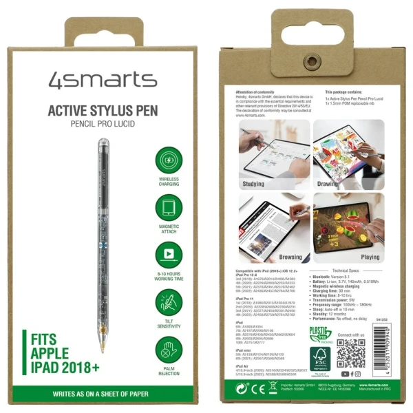 4smarts Active Stylus Pen Pieštukas Pro for Apple iPad 541252 aprašymas - Prekės nuotrauka