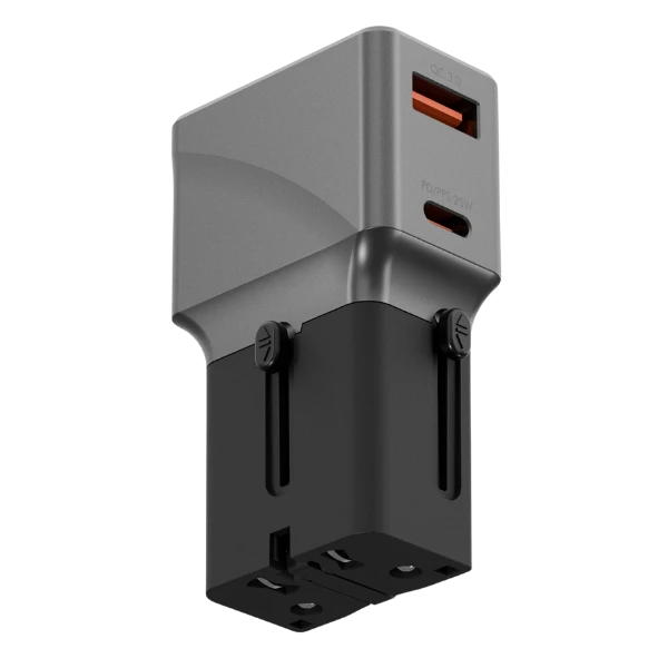 Adapteris Energea TravelWorld 1A1C 25W juodos spalvos, metalinis aprašymas - Prekės nuotrauka Adapteris Energea TravelWorld 1A1C 25W juodos spalvos, metalinis aprašymas - Prekės nuotrauka